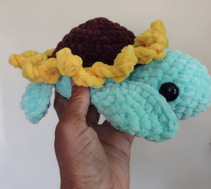 Pre Order Crochet Medium Sunflower Turtle